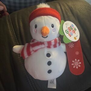Snowman Stuffed Animal - Red and White